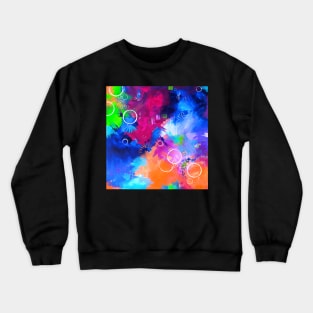 Bright Abstract Acrylic Painting - Paint scraps 1 Crewneck Sweatshirt